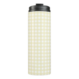 Faye und Lauren Yellow Gingham Thermosbecher