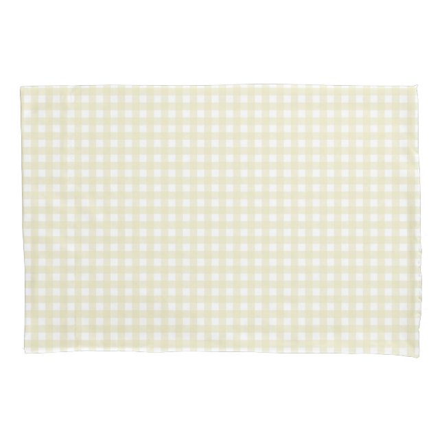 Faye Yellow Gingham Kissenbezug (Vorderseite)