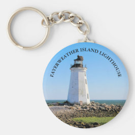 Fayerweather Island Lighthouse Connecticut Keyring Schlüsselanhänger
