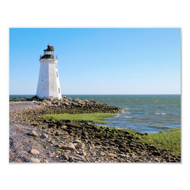 Fayerweather Island Lighthouse CT Foto Print (Vorne)