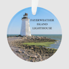 Fayerweather Island Lighthouse CT Ornament