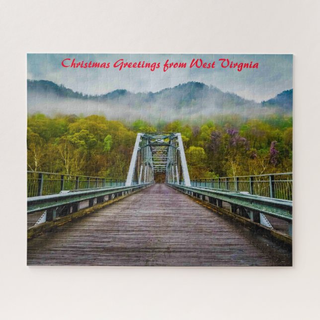 Fayette Station West Virginia Weihnachtsgrüße Puzzle (Horizontal)