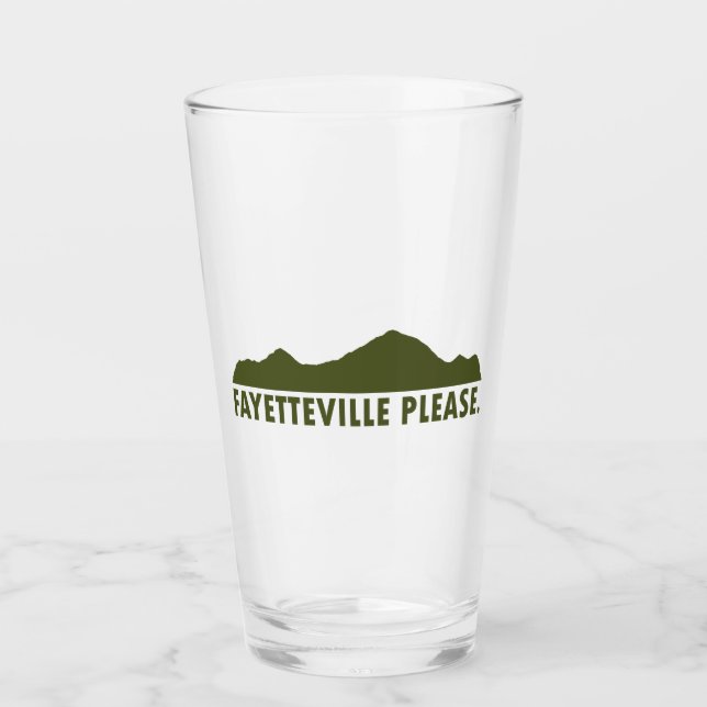 Fayetteville Arkansas Bitte Glas (Vorderseite)