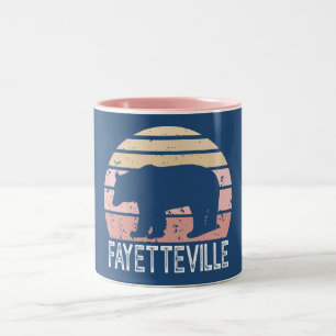 Fayetteville Arkansas Retro Bär Zweifarbige Tasse