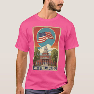 Fayetteville Arkansas USA Vintage Reise Tourismus  T-Shirt