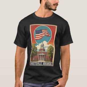 Fayetteville Arkansas Usa Vintage Tourismus T-Shirt