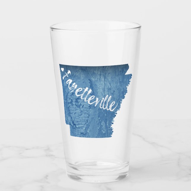 Fayetteville Arkansas Wood Grain Glas (Vorderseite)