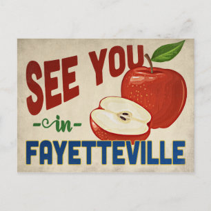 Fayetteville North Carolina Apfel - Vintage Reise Postkarte