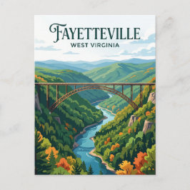 Fayetteville West Virginia Postkarte