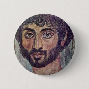 Fayum-Mumienporträt von Römisch-Ägyptischer Button