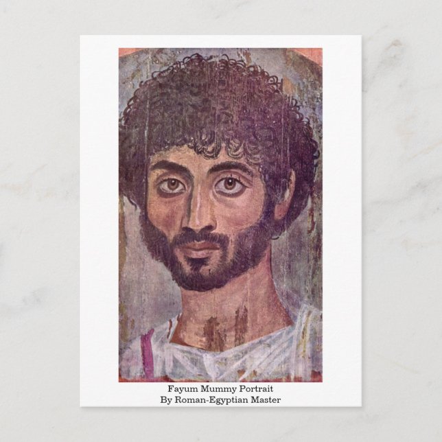 Fayum Mummy Portrait vom römisch-ägyptischen Meist Postkarte (Vorderseite)