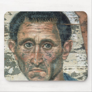 Fayum Porträt eines Mannes in einem blauen Mantel Mousepad
