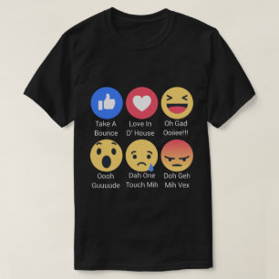 FB-Reaktionen für Trinis T-Shirt