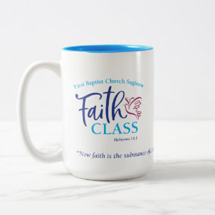 FBC Saginaw Glauben-Klasse - 15 Unze. Kaffee-Tasse Zweifarbige Tasse