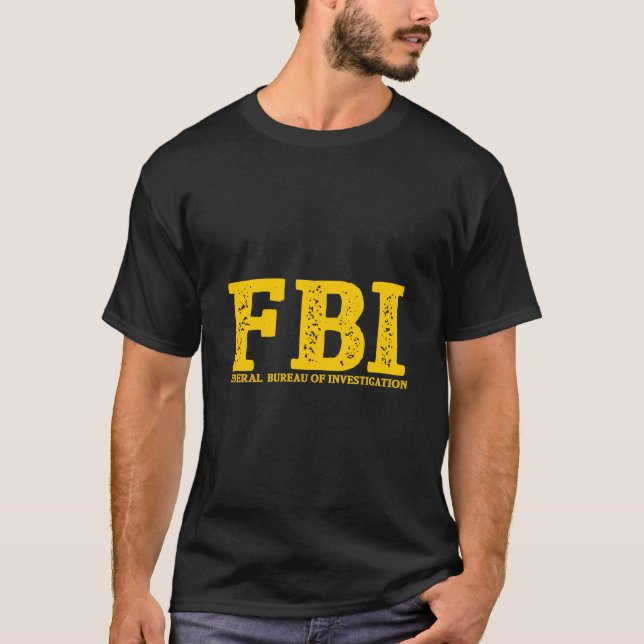 Fbi Agent Kostüm Bundesstaatliches Untersuchungsbü T-Shirt (Vorderseite)