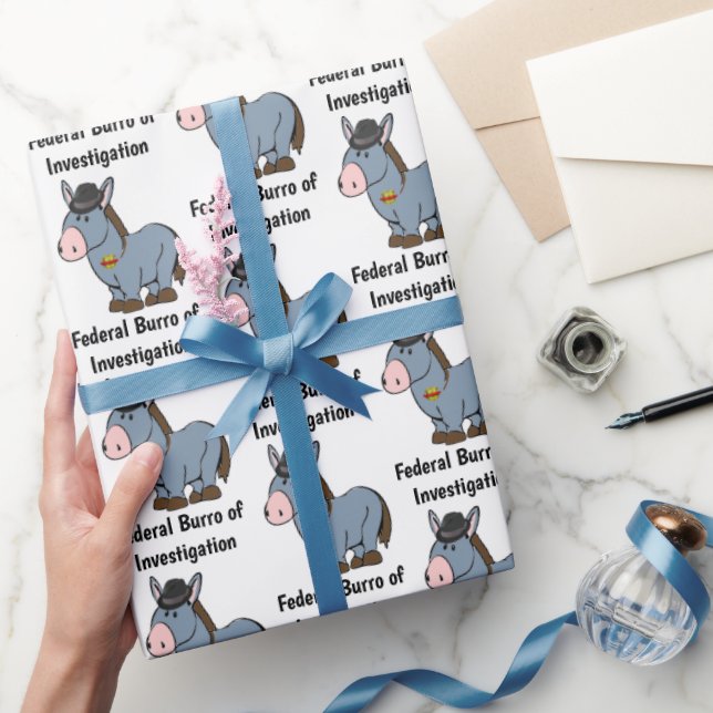 FBI Bundesstaatliches Burro der Untersuchung Donke Geschenkpapier (Schenken)