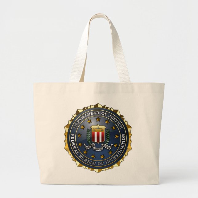 FBI-Emblem Jumbo Stoffbeutel (Vorne)
