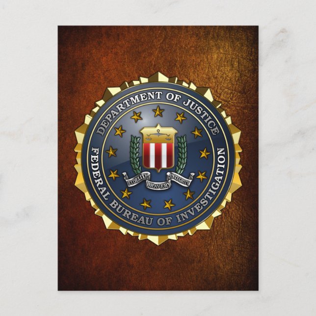 FBI-Emblem Postkarte (Vorderseite)