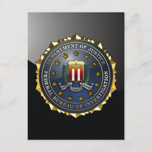 FBI-Emblem Postkarte