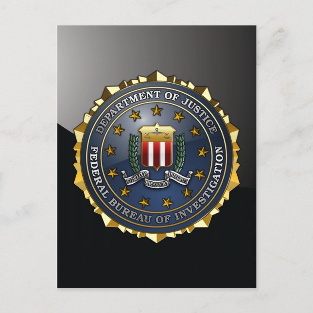 FBI-Emblem Postkarte (Vorderseite)
