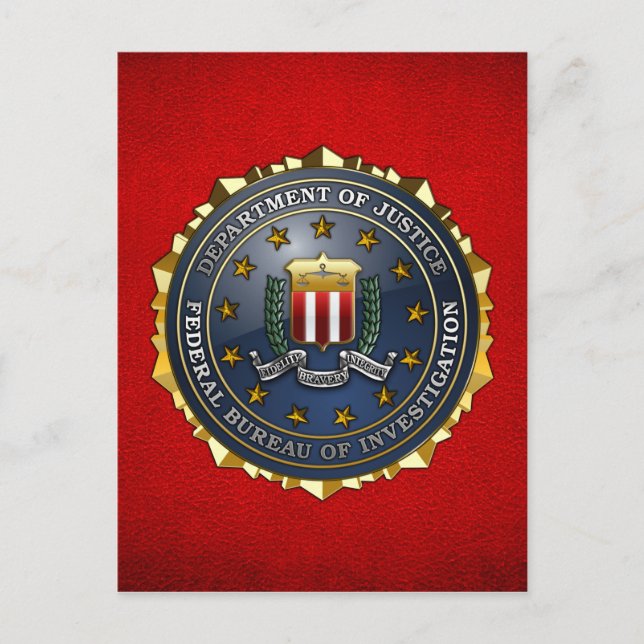 FBI-Emblem Postkarte (Vorderseite)