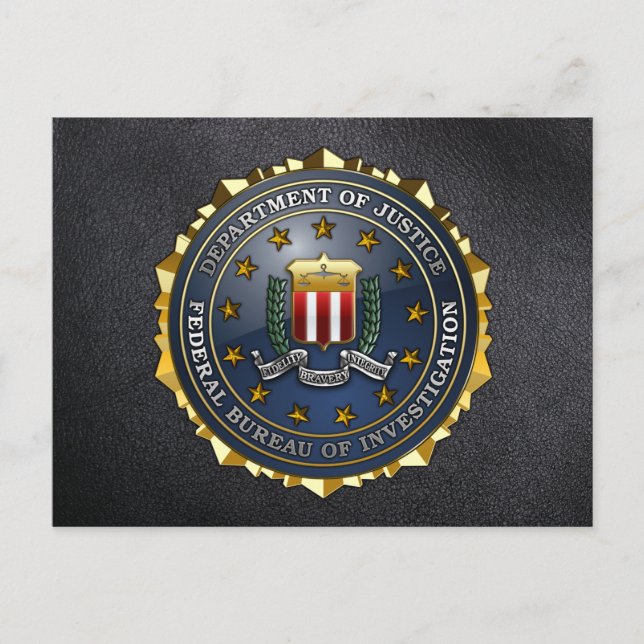 FBI-Emblem Postkarte (Vorderseite)