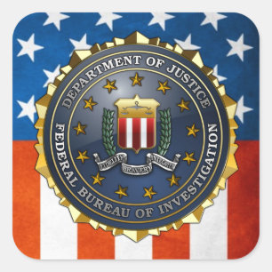 FBI-Emblem Quadratischer Aufkleber