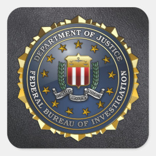 FBI-Emblem Quadratischer Aufkleber