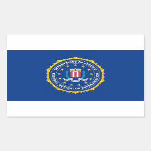 FBI-Flag Rechteckiger Aufkleber