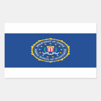 FBI-Flag Rechteckiger Aufkleber