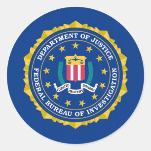 FBI-Flag Runder Aufkleber