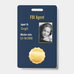 FBI-Geheimagentenabzeichen Ausweis