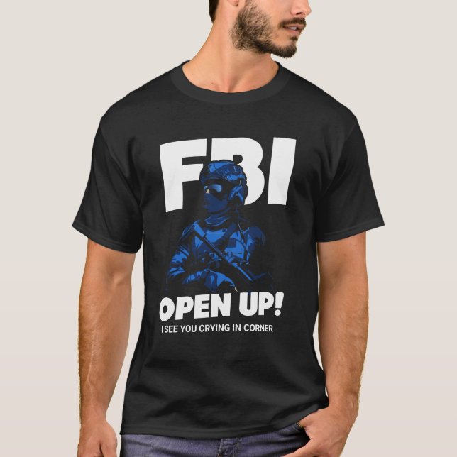 FBI öffne dich! Personalisiert T-Shirt (Vorderseite)