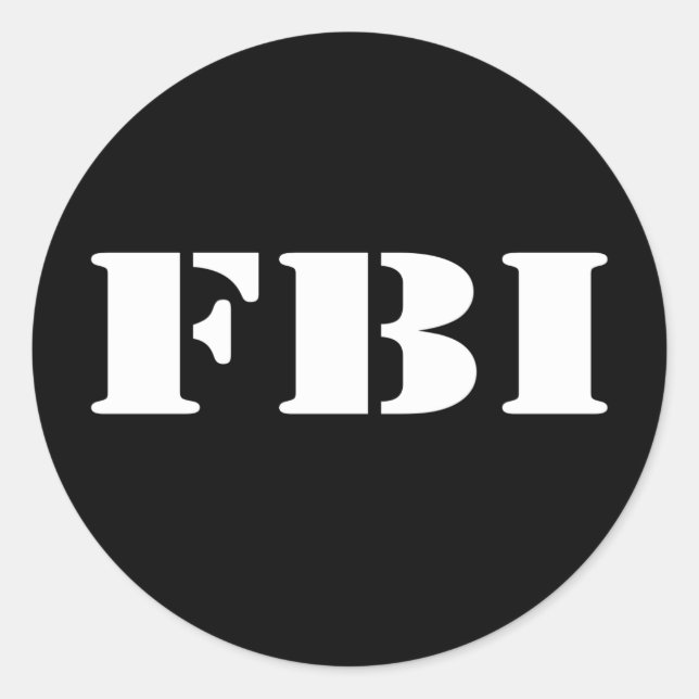 FBI RUNDER AUFKLEBER (Vorderseite)