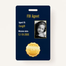 FBI Secret Agent Abzeichen Ausweis