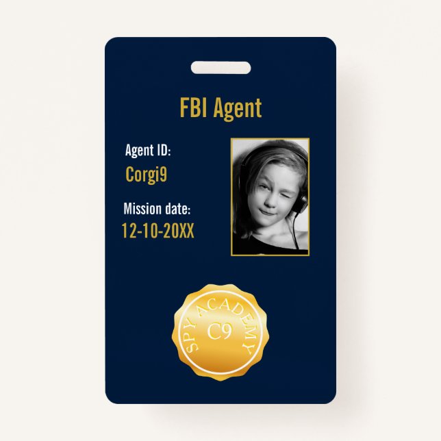 FBI Secret Agent Abzeichen Ausweis (Vorderseite)
