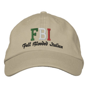 FBI, Vollblut Italienisch! Bestickte Baseballkappe