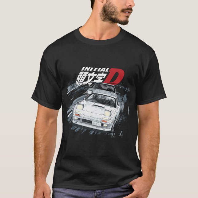 fc3s iNiTIAL D Ryosuke Takahashi FC gegen 86 Drift T-Shirt (Vorderseite)