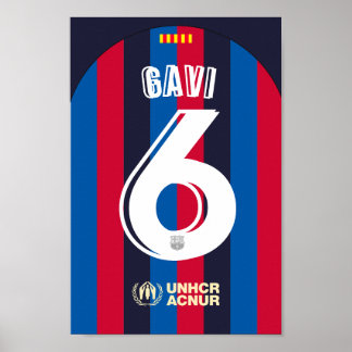 FC Barcelona Football Jersey Wallart Poster