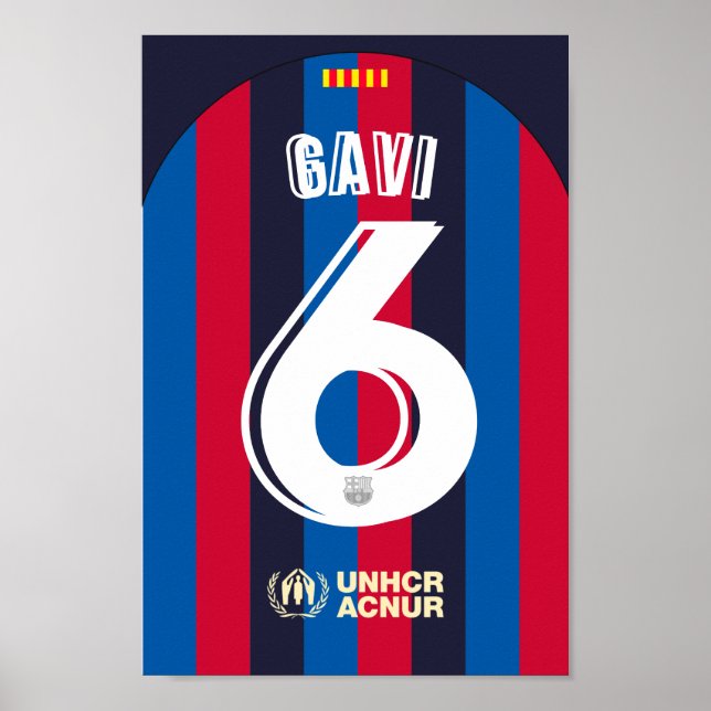 FC Barcelona Football Jersey Wallart Poster (Vorne)