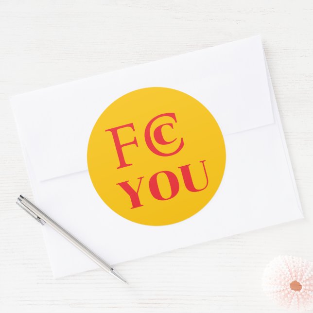 FCC YOU Aufkleber (Umschlag)