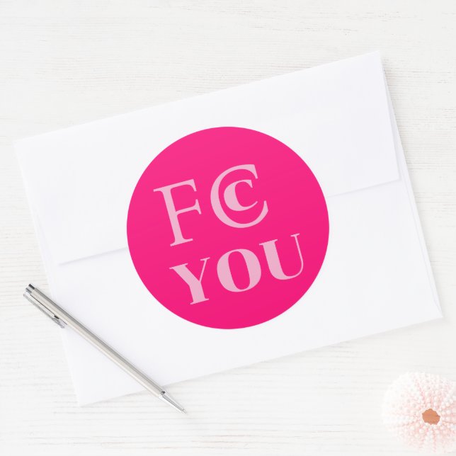 FCC YOU Aufkleber (Umschlag)