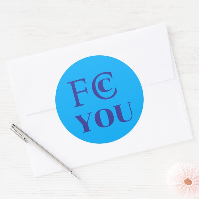 FCC YOU Aufkleber (Umschlag)