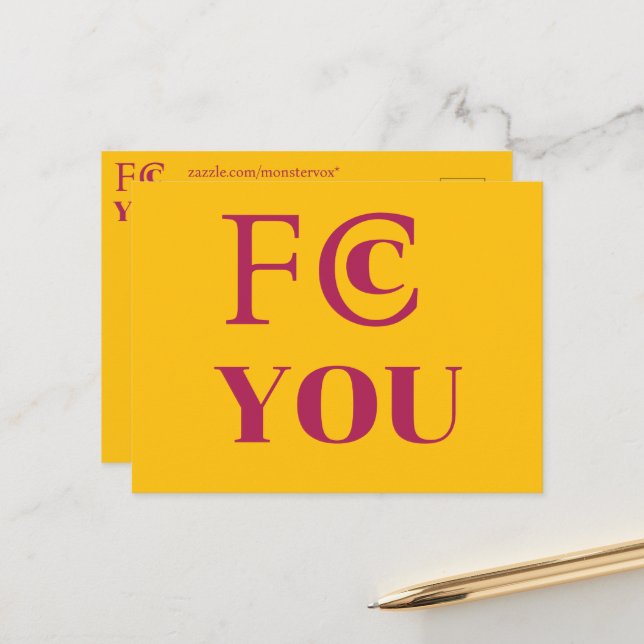 FCC YOU Postkarte (Vorderseite/Rückseite Beispiel)
