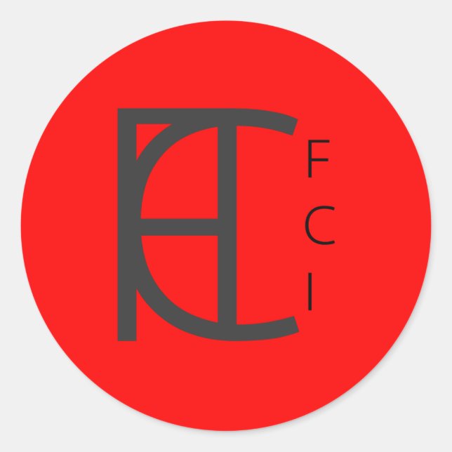 FCI RED DOT Aufkleberpackung Runder Aufkleber (Vorderseite)