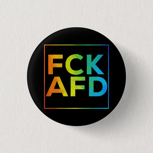 FCK AFD mit Rahmen schwarz Button (Vorderseite)