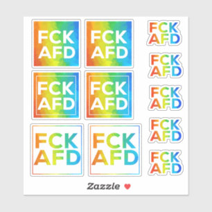 FCK AFD Stickersheet Regenbogen Aufkleber