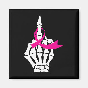 Fck Breast Cancer Middle Finger Pink Ribbon Awaren Magnet