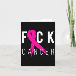 Fck Cancer Breast Awareness Geschenk Retro Dist Karte