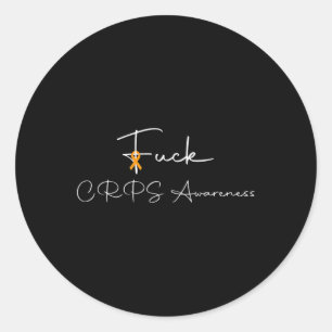 Fck Cancer Orange Ribbon Fun CRPS Bewusstsein Runder Aufkleber